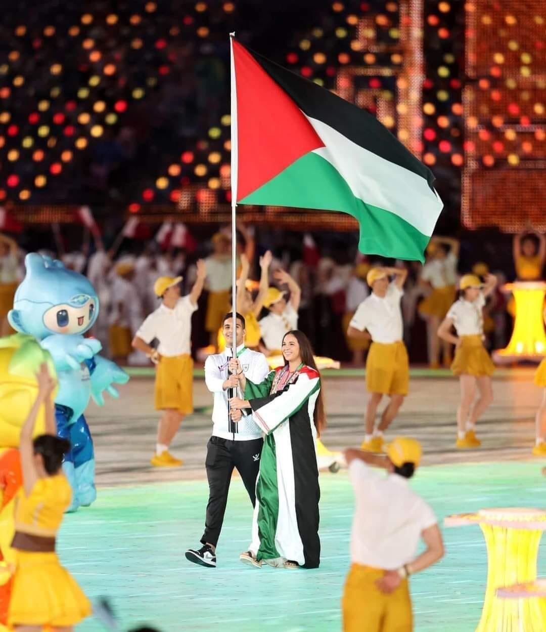 Palestine Team Towers at The Paris Olympics