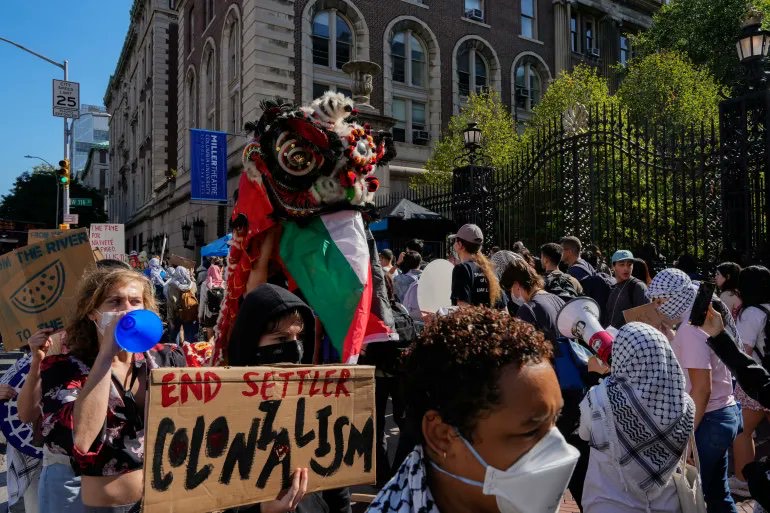 Colombia Uni: First Protest Against Gaza Genocide