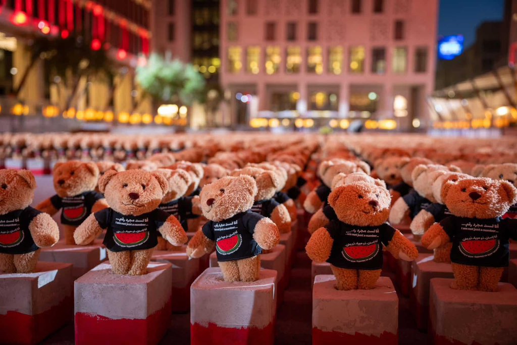 Art Exhibit: 15,000 Teddies  For Lost Youth of Gaza  