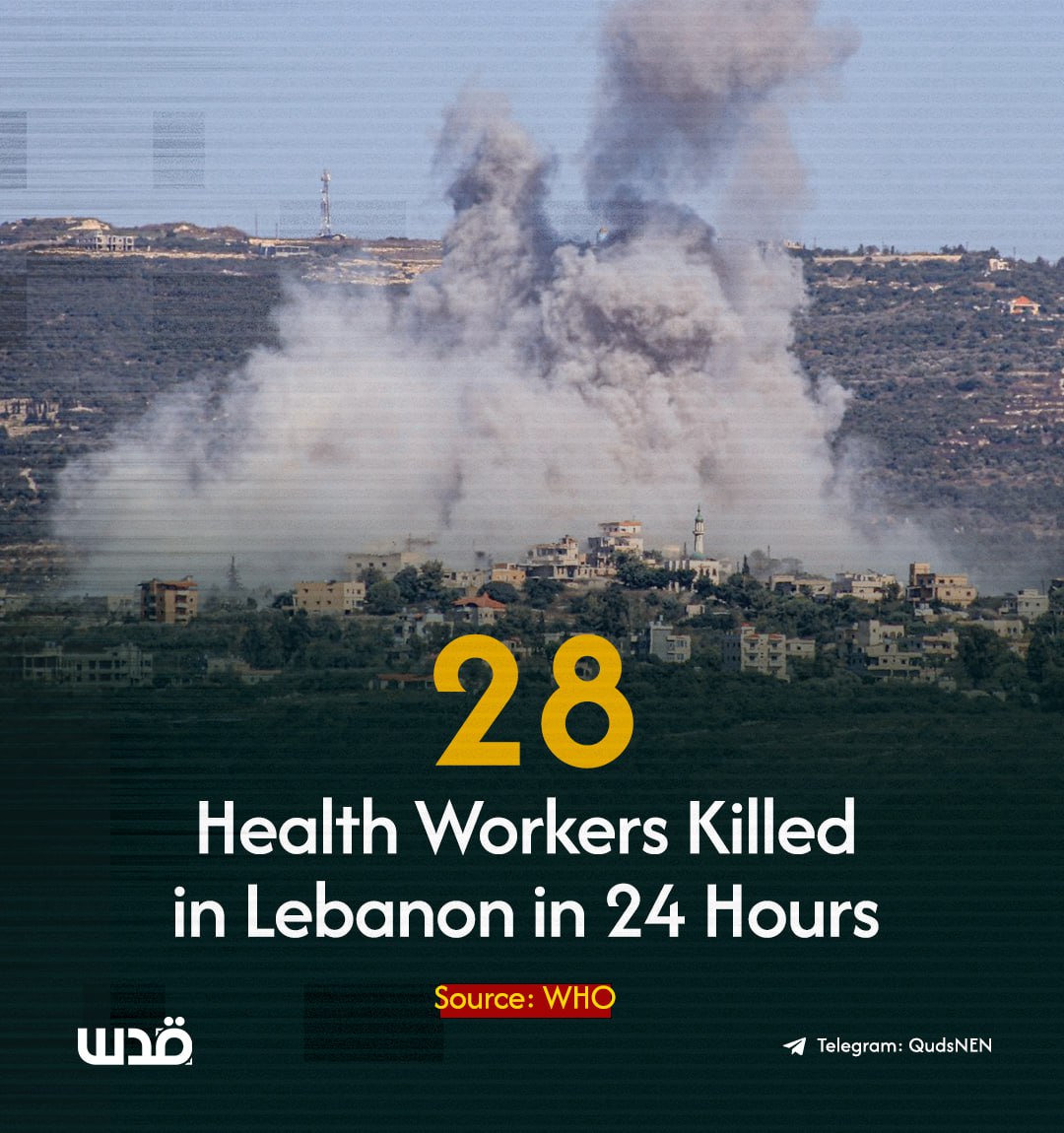 Israel Kills 28 Health Workers in Lebanon