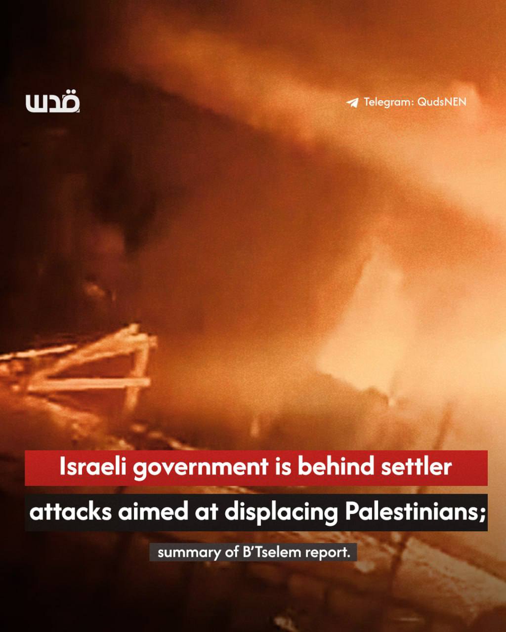 Israeli Government Behind Settler Violence