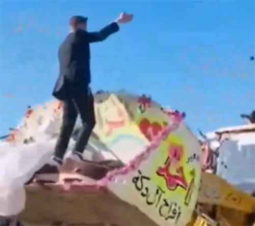 Ahmad Al Sharif Celebrates His Wedding on a ‘Bulldozer”