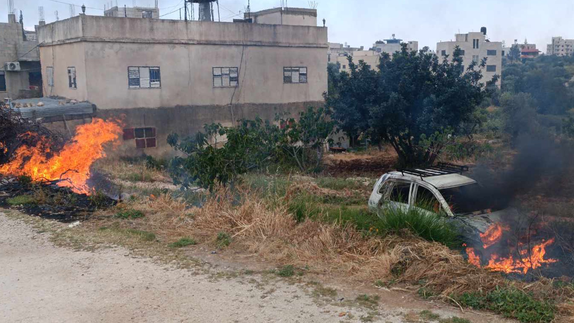 Jewish Settlers Set a Home on Fire Near Nablus