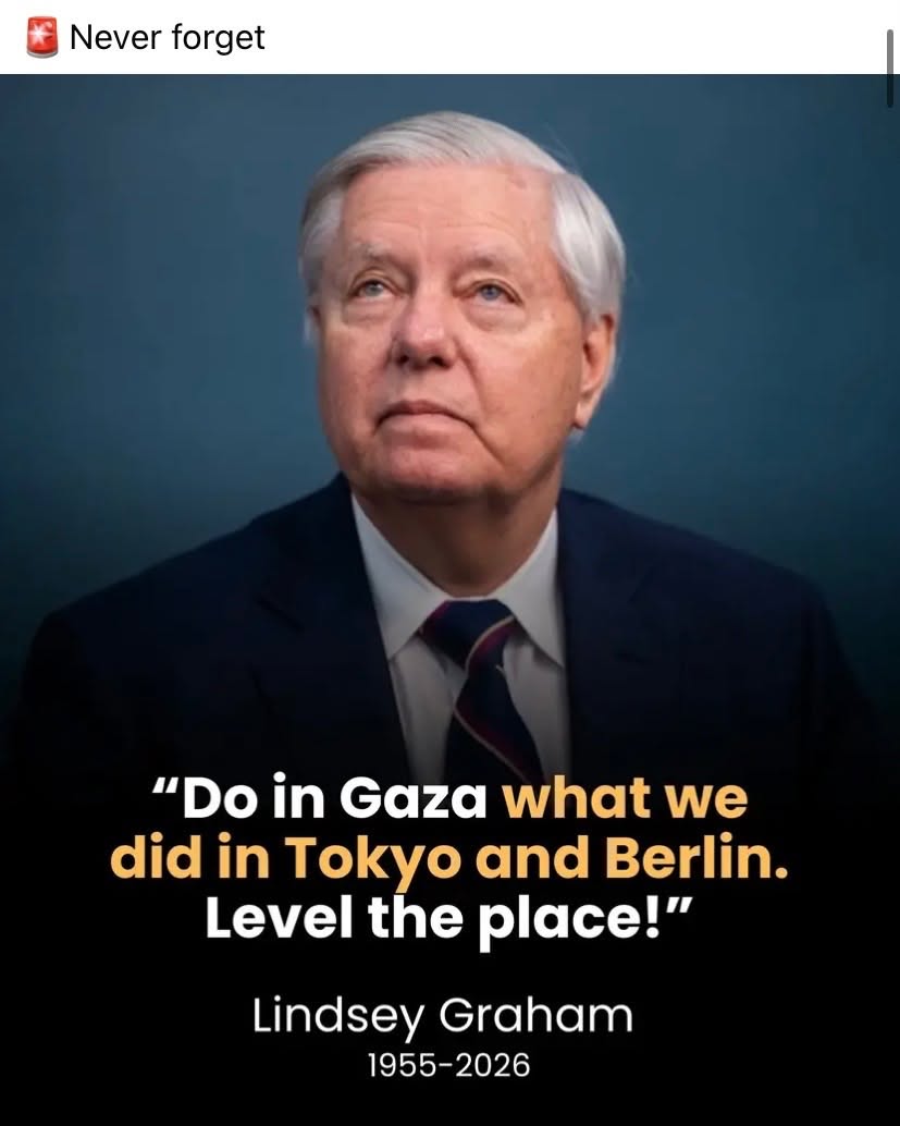 Pro-Israel Supporter Lindsey Graham Dead at 71