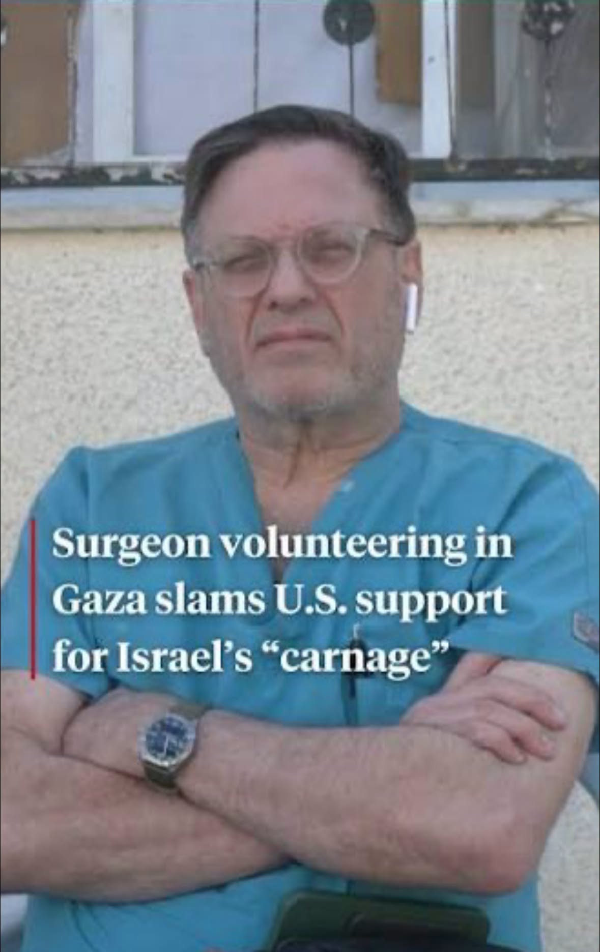 Dr. Mark Perlmutter recounts amputating the leg of a five-year-old girl in Gaza with no anesthesia available beyond an anesthesiologist singing to her.