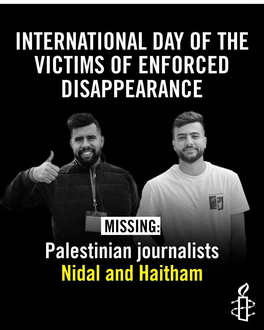 Palestinian Journalists, Nidal and Haitham, Missing