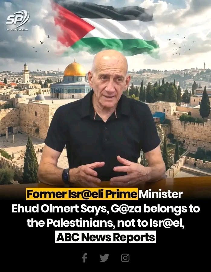 Ehud Olmert: Gaza Belongs to The Palestinians