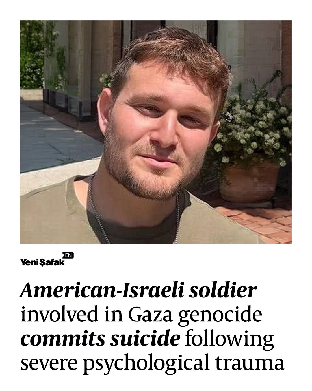 US Soldier Commits Suicide After Serving in Gaza